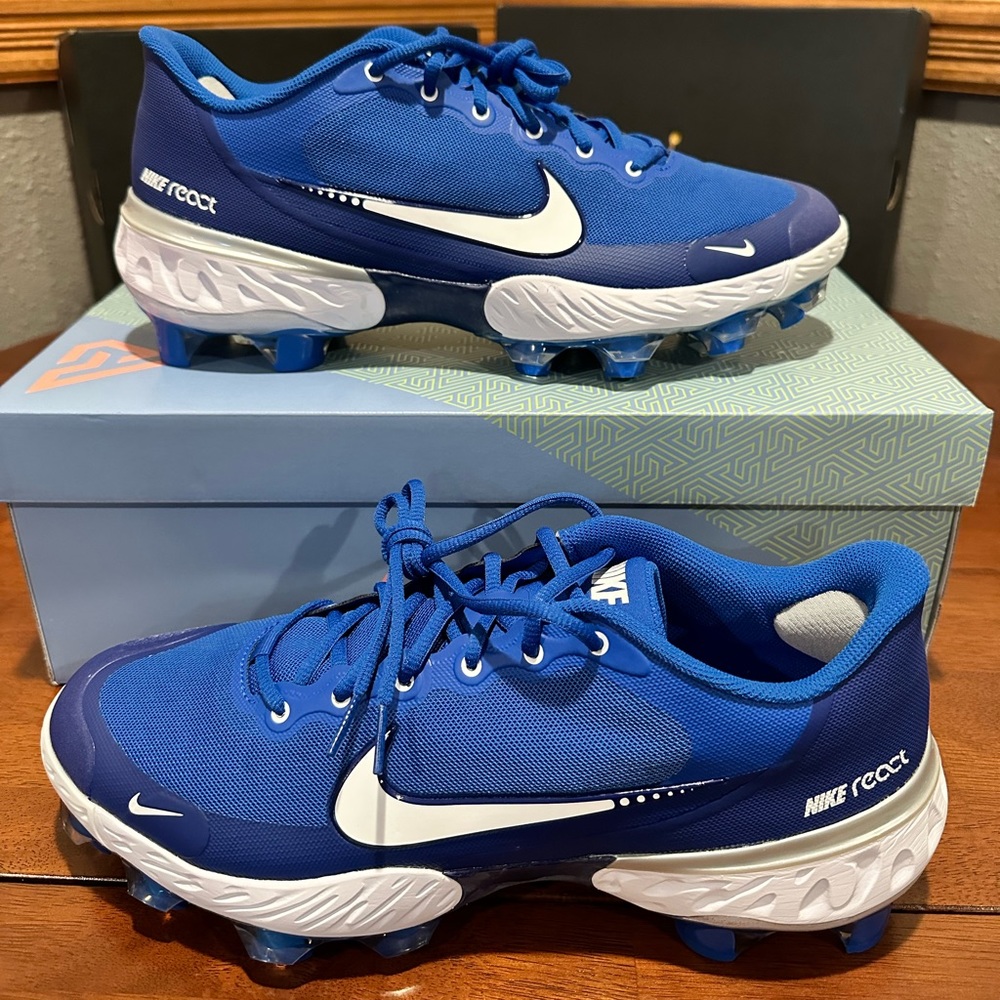 Nike Alpha Huarache Elite 3 Low MCS Baseball Cleats Blue Mens CK0976-400 Size 12